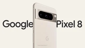 a close up of a google pixel 8 phone