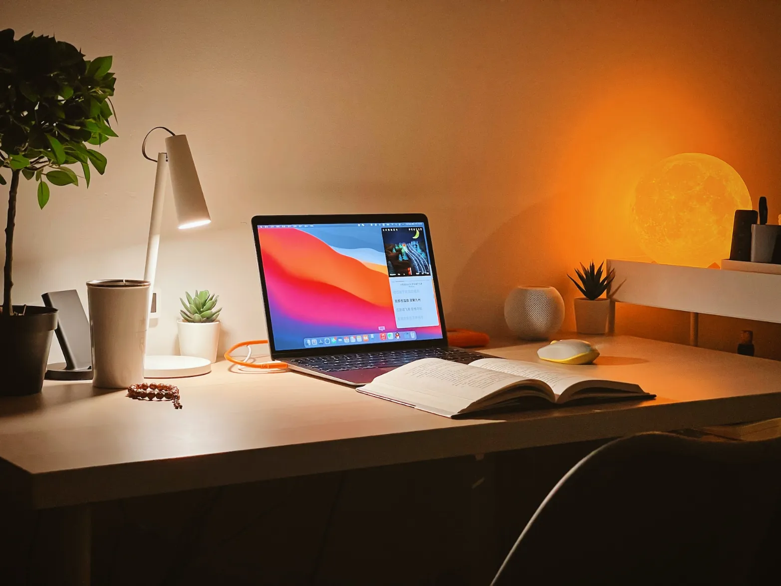 a laptop on a desk